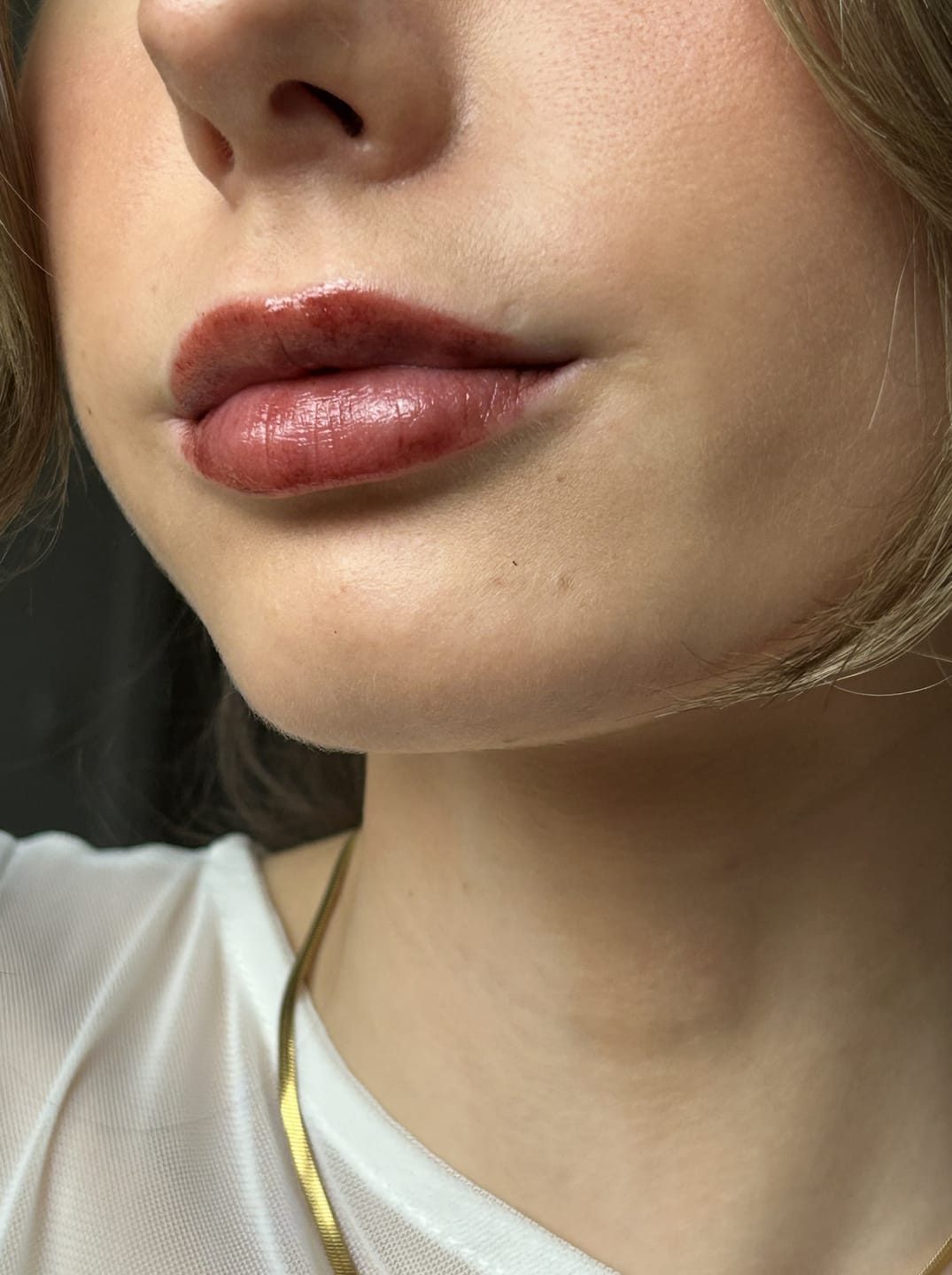 Customer photo review of Peel-off Lip Stain